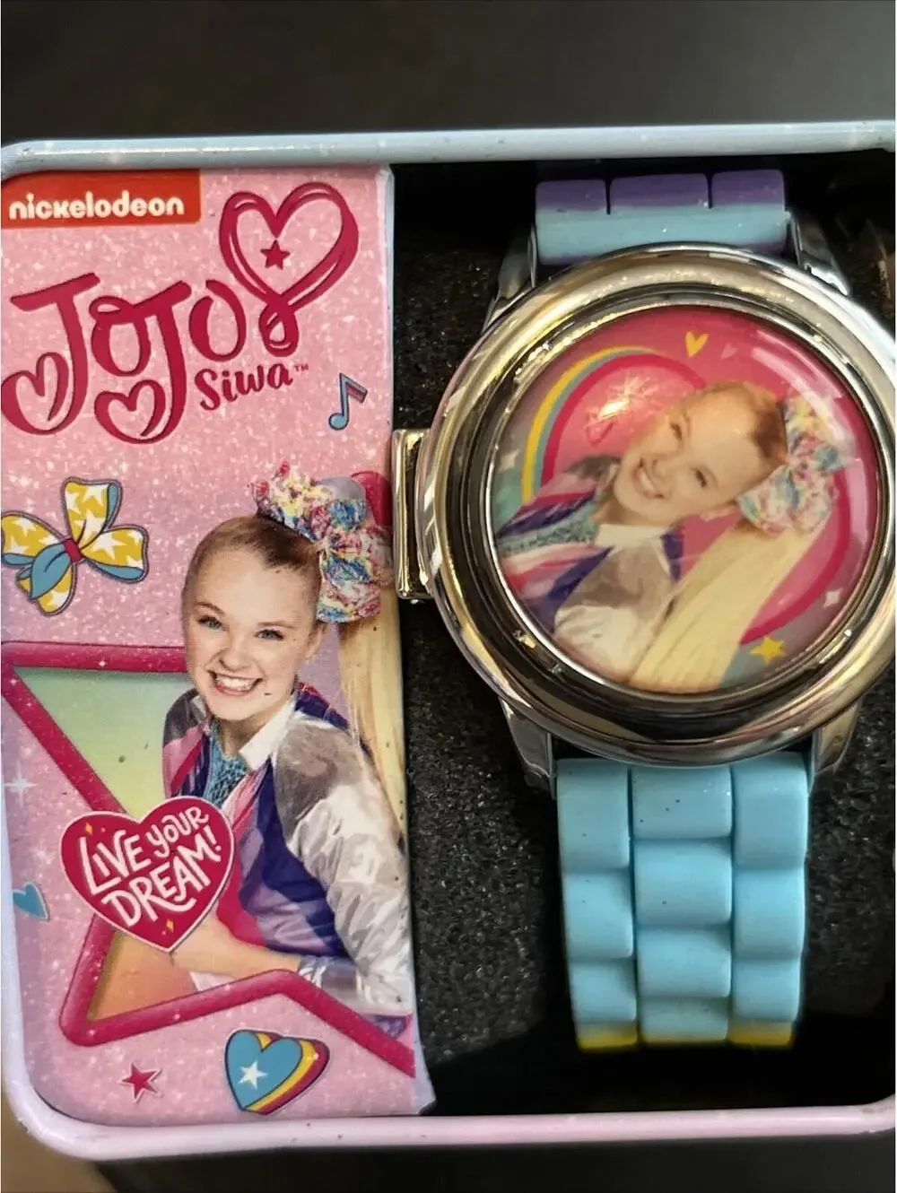 JOJO Siwa Kids NEW Spinner Cover Watch Nickelodeon Tested Working